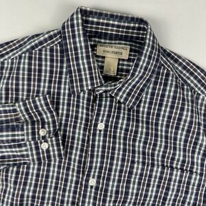 Duluth Trading Wrinkle Fighter Mens Large Multicolor Button Down Buffalo Check C